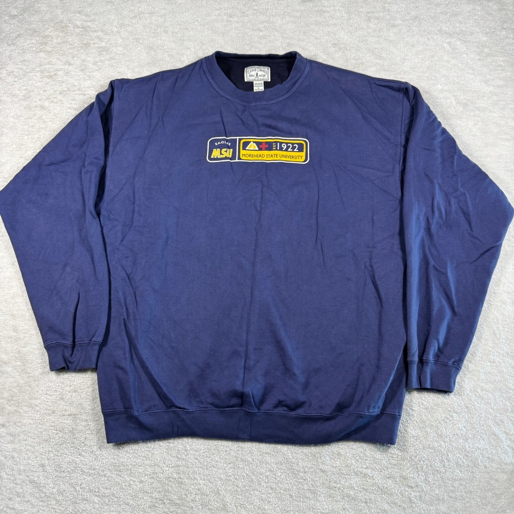 Camp David Morehead State University MSU Eagles Sweatshirt Navy Blue Mens Large